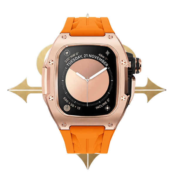 APPLE CASE/ROSE GOLD - ORANGE