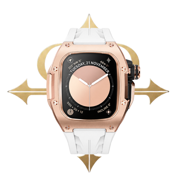 APPLE CASE/ROSE GOLD - WHITE