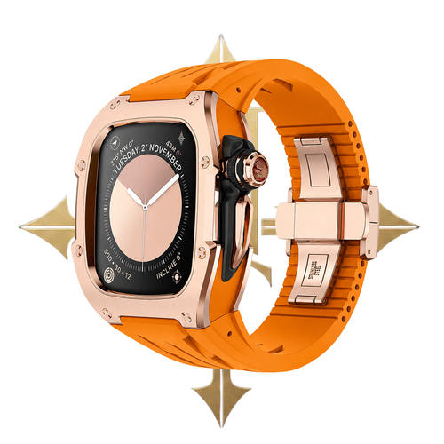 APPLE CASE/ROSE GOLD - ORANGE