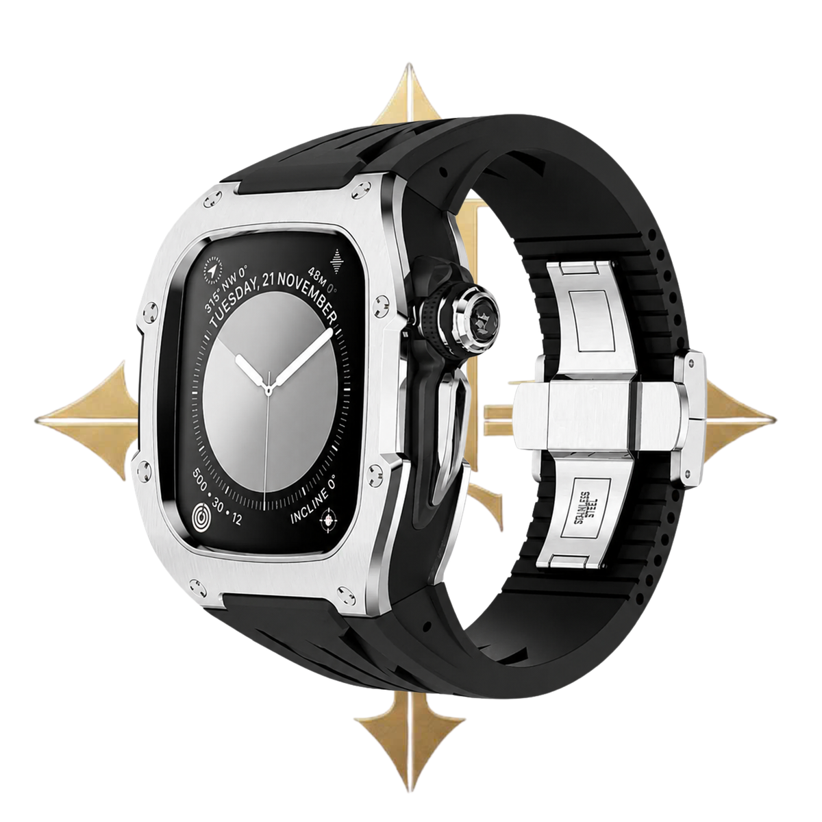APPLE CASE/STAINLESS STEEL - BLACK