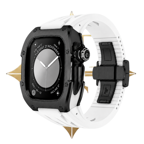 APPLE CASE/BLACK PVD - WHITE