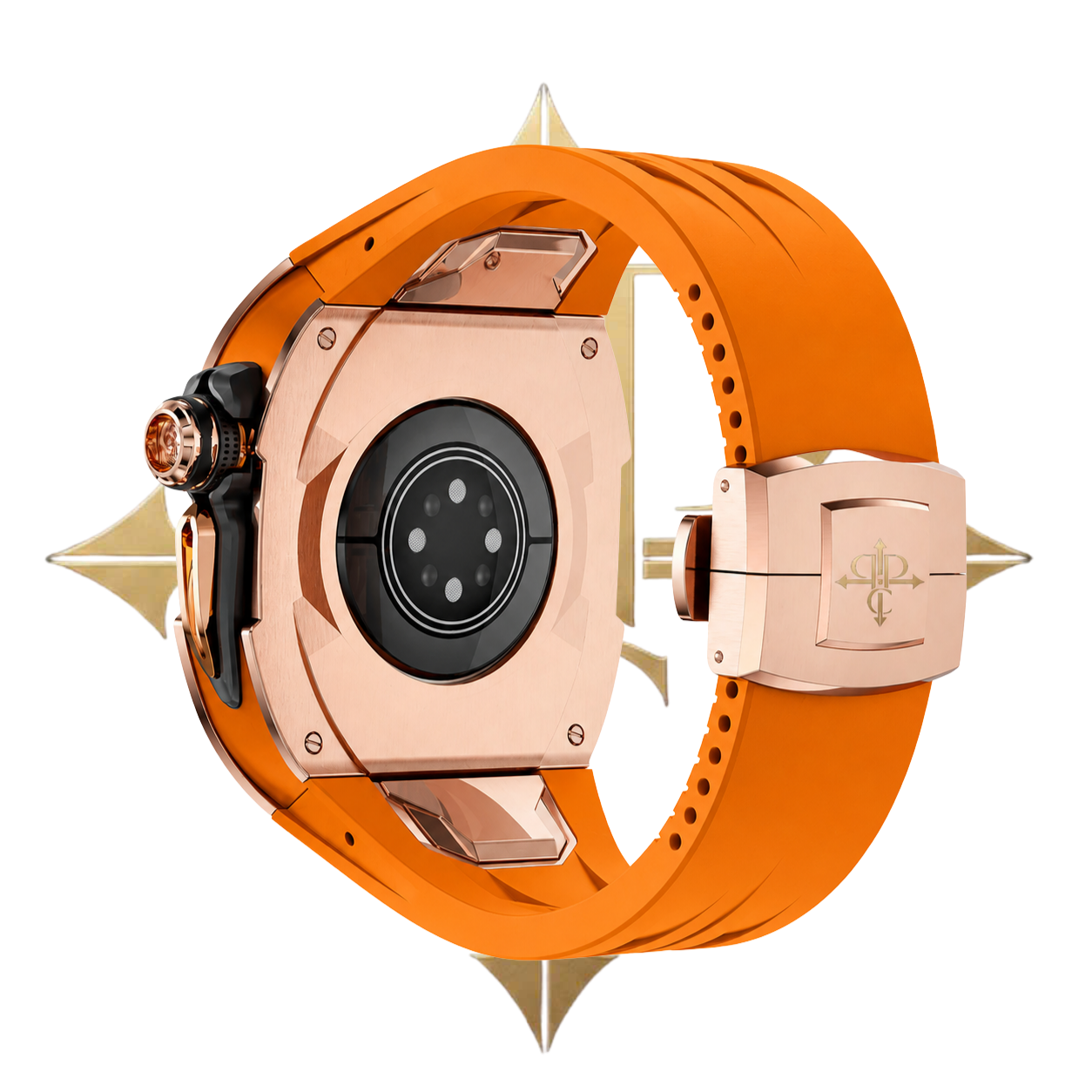APPLE CASE/ROSE GOLD - ORANGE