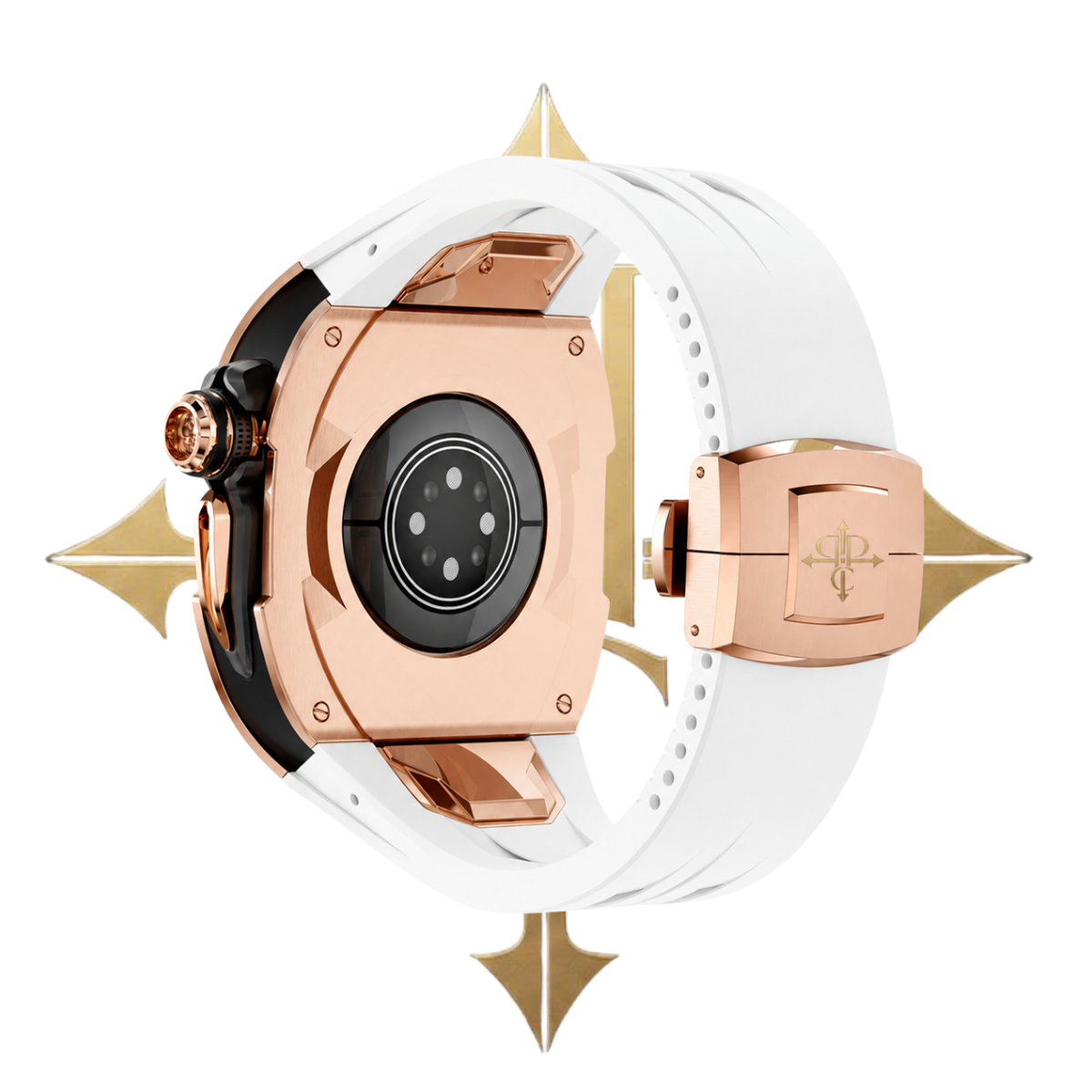 APPLE CASE/ROSE GOLD - WHITE